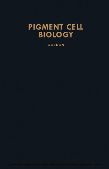 Pigment Cell Biology main product photo