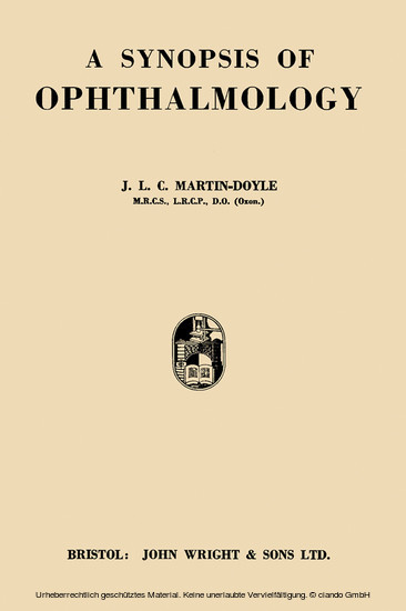 A Synopsis of Ophthalmology main product photo