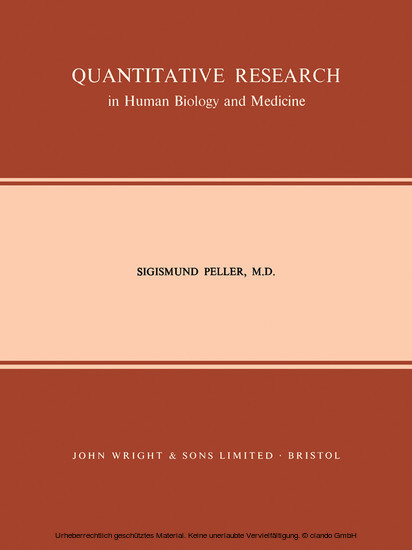 Quantitative Research in Human Biology and Medicine main product photo