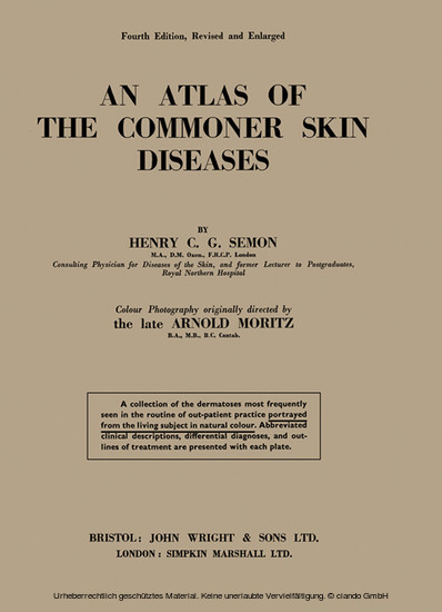 An Atlas of the Commoner Skin Diseases main product photo