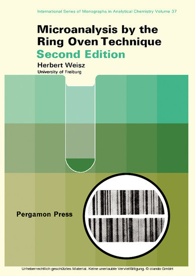 Microanalysis by the Ring-Oven Technique main product photo