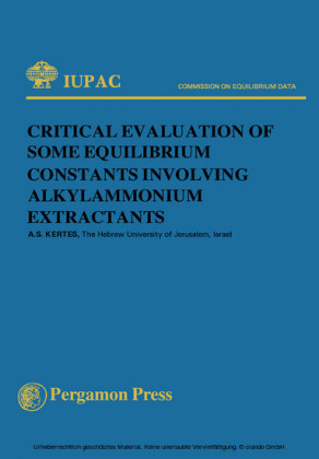 Critical Evaluation of Some Equilibrium Constants Involving Alkylammonium Extractants
