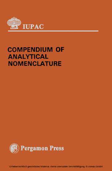 Compendium of Analytical Nomenclature main product photo