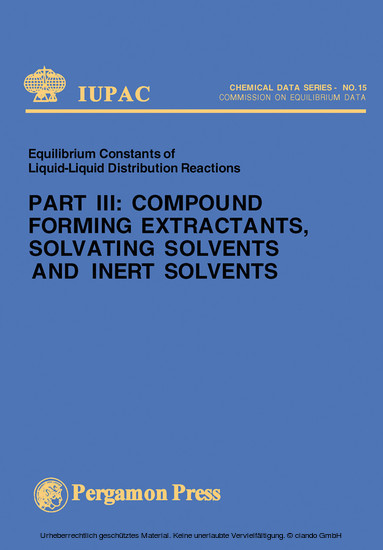 Compound Forming Extractants, Solvating Solvents and Inert Solvents main product photo