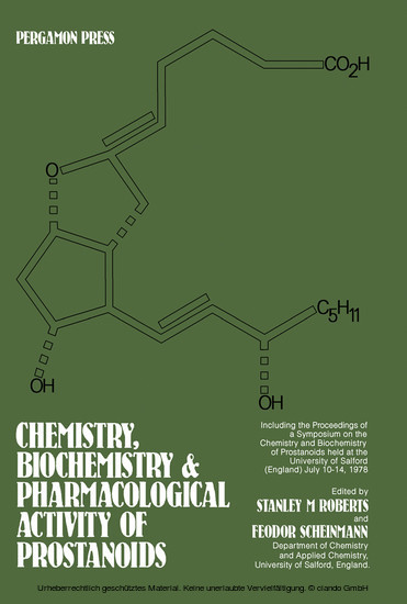 Chemistry, Biochemistry, and Pharmacological Activity of Prostanoids main product photo