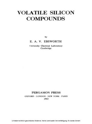 Volatile Silicon Compounds