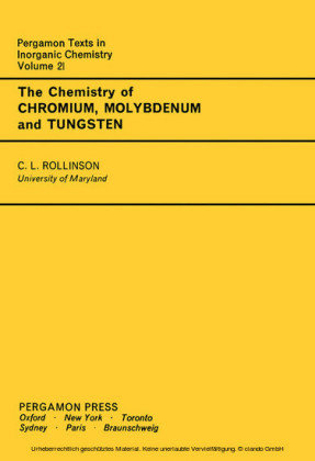 The Chemistry of Chromium, Molybdenum and Tungsten