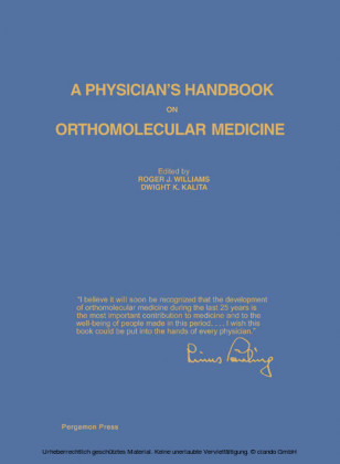 A Physician's Handbook on Orthomolecular Medicine