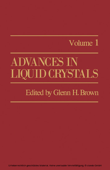 Advances in Liquid Crystals main product photo