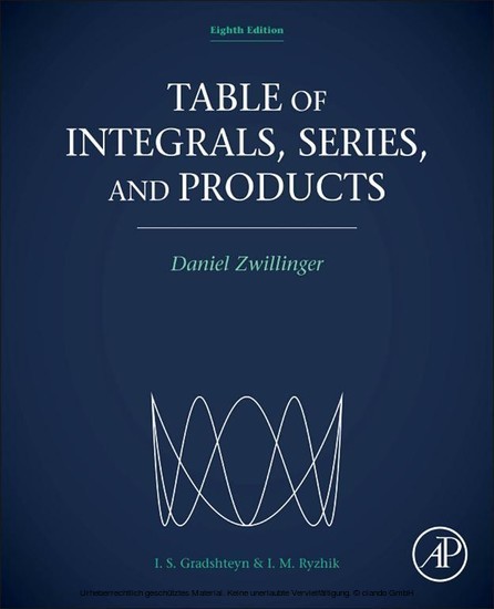 Table of Integrals, Series, and Products main product photo
