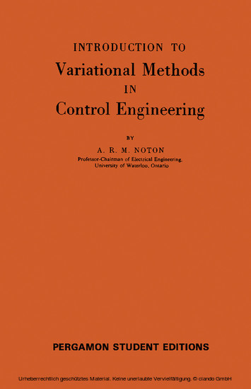 Introduction to Variational Methods in Control Engineering main product photo