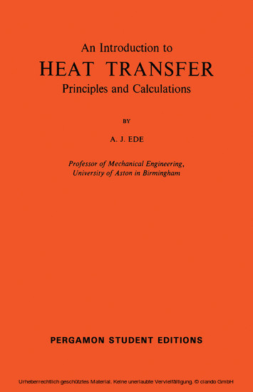An Introduction to Heat Transfer Principles and Calculations main product photo