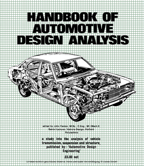 Handbook of Automotive Design Analysis main product photo