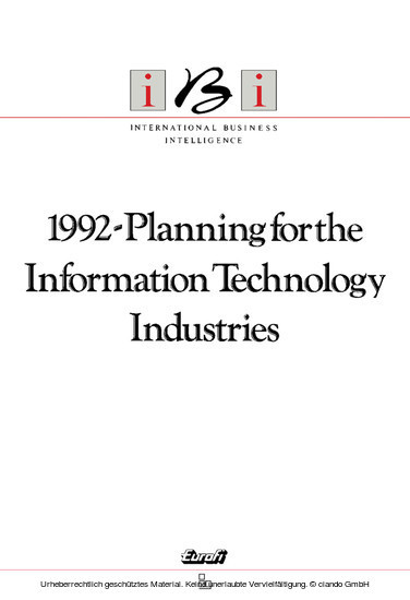 1992-Planning for the Information Technology Industries main product photo