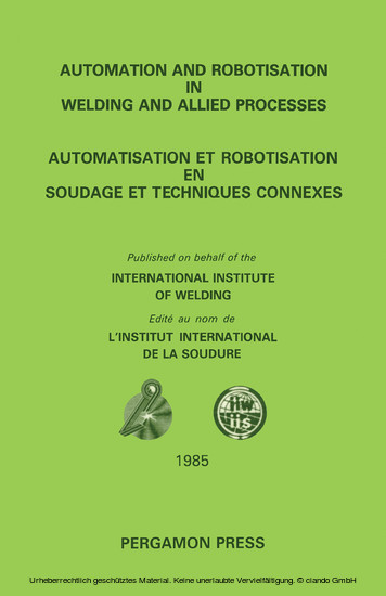 Automation and Robotisation in Welding and Allied Processes main product photo