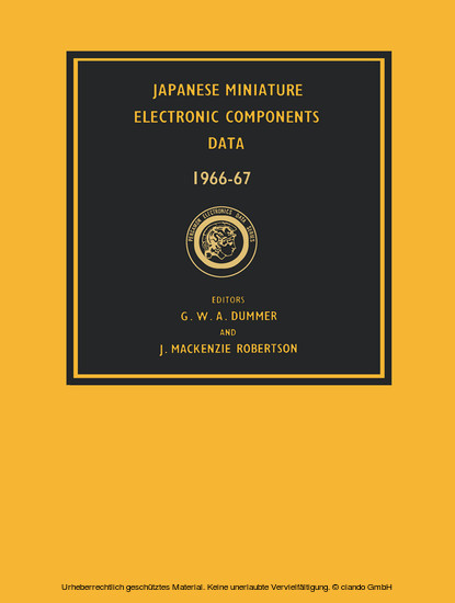 Japanese Miniature Electronic Components Data 1966-7 main product photo