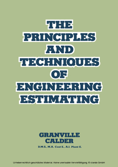 The Principles and Techniques of Engineering Estimating main product photo