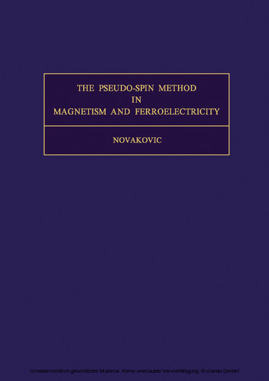 The Pseudo-Spin Method in Magnetism and Ferroelectricity main product photo
