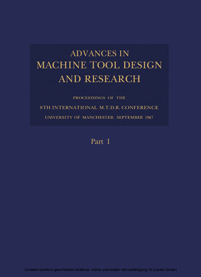 Advances in Machine Tool Design and Research 1967 main product photo