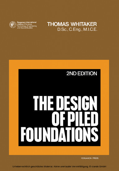 The Design of Piled Foundations main product photo