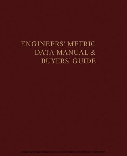 The Engineers' Metric Data Manual and Buyers' Guide main product photo