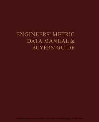 The Engineers' Metric Data Manual and Buyers' Guide