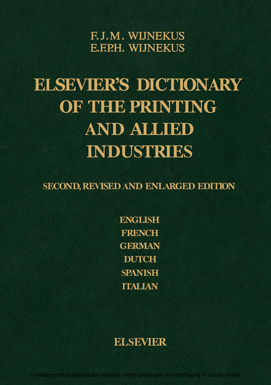 Dictionary of the Printing and Allied Industries main product photo