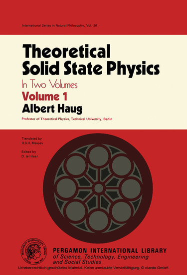 Theoretical Solid State Physics main product photo