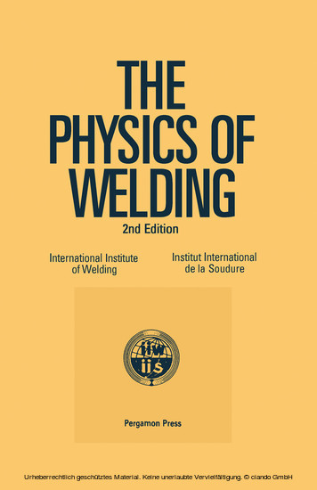 The Physics of Welding main product photo