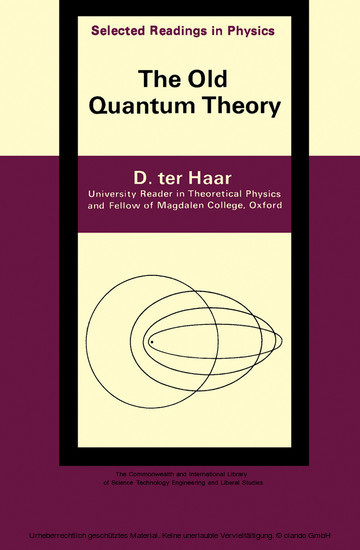 The Old Quantum Theory main product photo