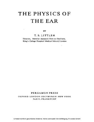 The Physics of the Ear