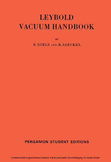 Leybold Vacuum Handbook main product photo