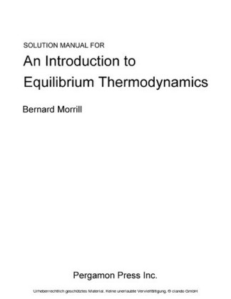 Solution Manual for an Introduction to Equilibrium Thermodynamics