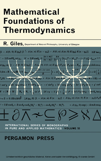 Mathematical Foundations of Thermodynamics main product photo