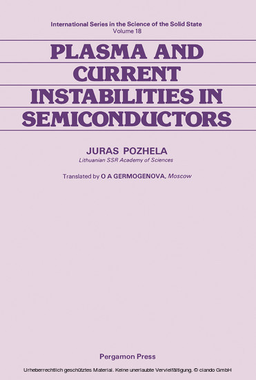 Plasma and Current Instabilities in Semiconductors main product photo