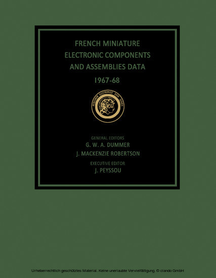 French Miniature Electronic Components and Assemblies Data 1967-68 main product photo