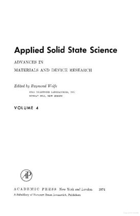 Applied Solid State Science