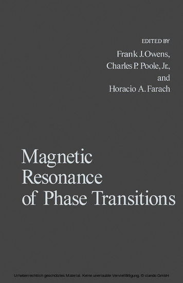Magnetic Resonance of Phase Transitions main product photo