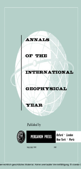 Tables of IGY Monthly Median Ionospheric Data main product photo