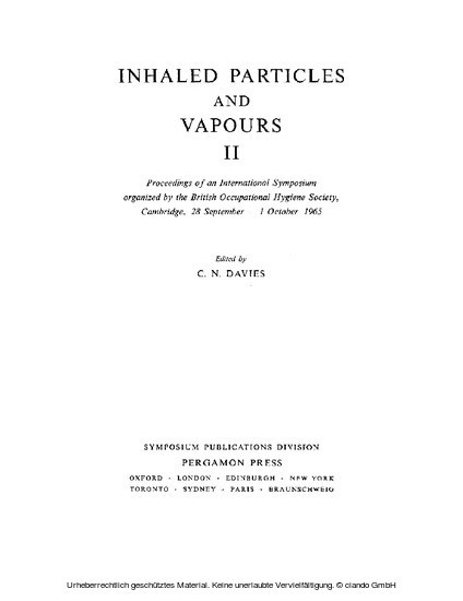 Inhaled Particles and Vapours main product photo