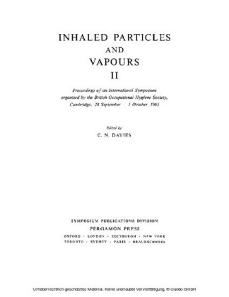 Inhaled Particles and Vapours