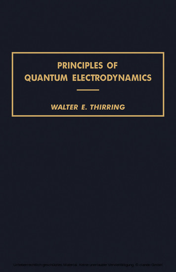 Principles of Quantum Electrodynamics main product photo