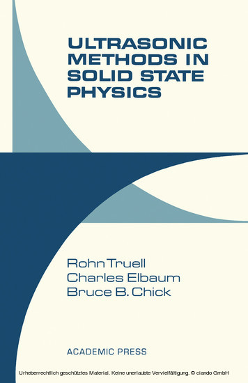 Ultrasonic Methods in Solid State Physics main product photo