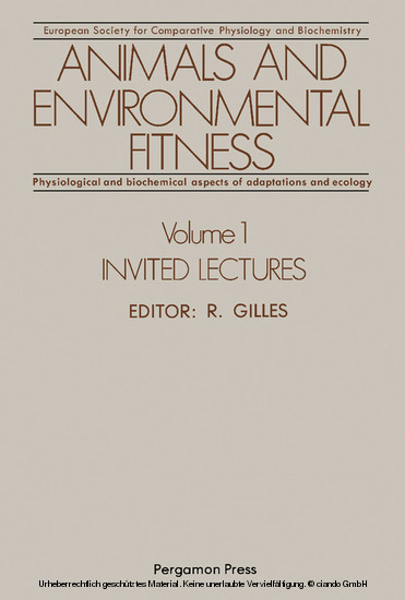 Animals and Environmental Fitness: Physiological and Biochemical Aspects of Adaptation and Ecology main product photo