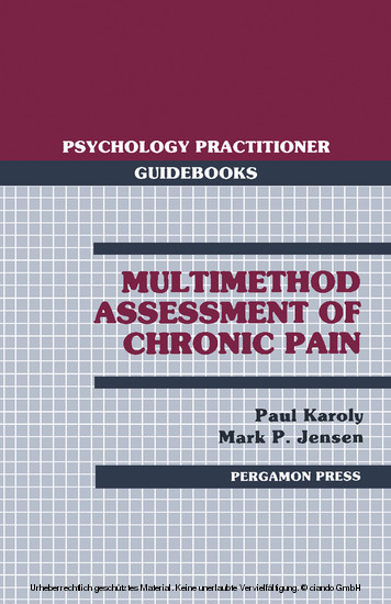 Multimethod Assessment of Chronic Pain main product photo