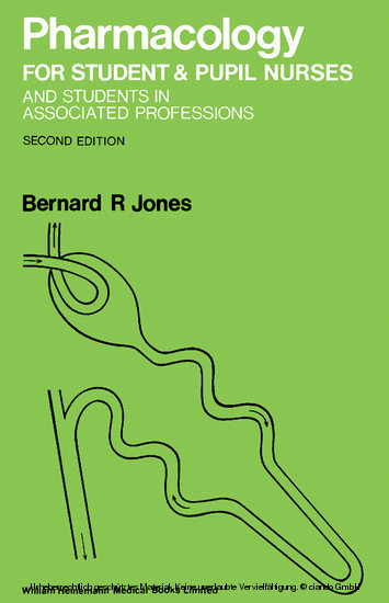 Pharmacology for Student and Pupil Nurses and Students in Associated Professions main product photo