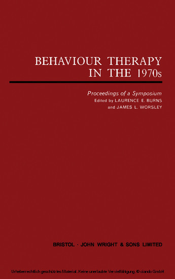 Behaviour Therapy in the 1970s main product photo