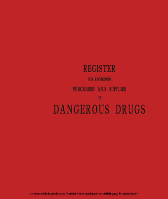Register for Recording Purchases and Supplies of Dangerous Drugs