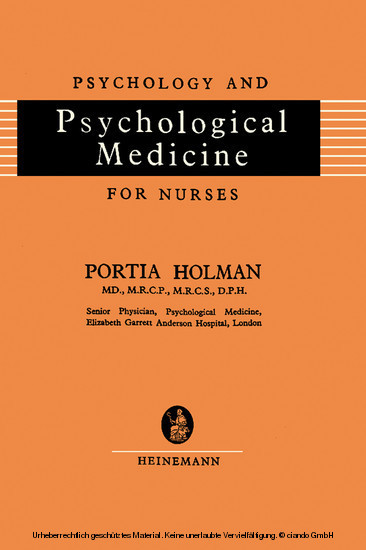 Psychology and Psychological Medicine for Nurses main product photo