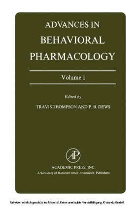 Advances in Behavioral Pharmacology